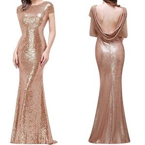 Rose Gold Bridesmaid Dress